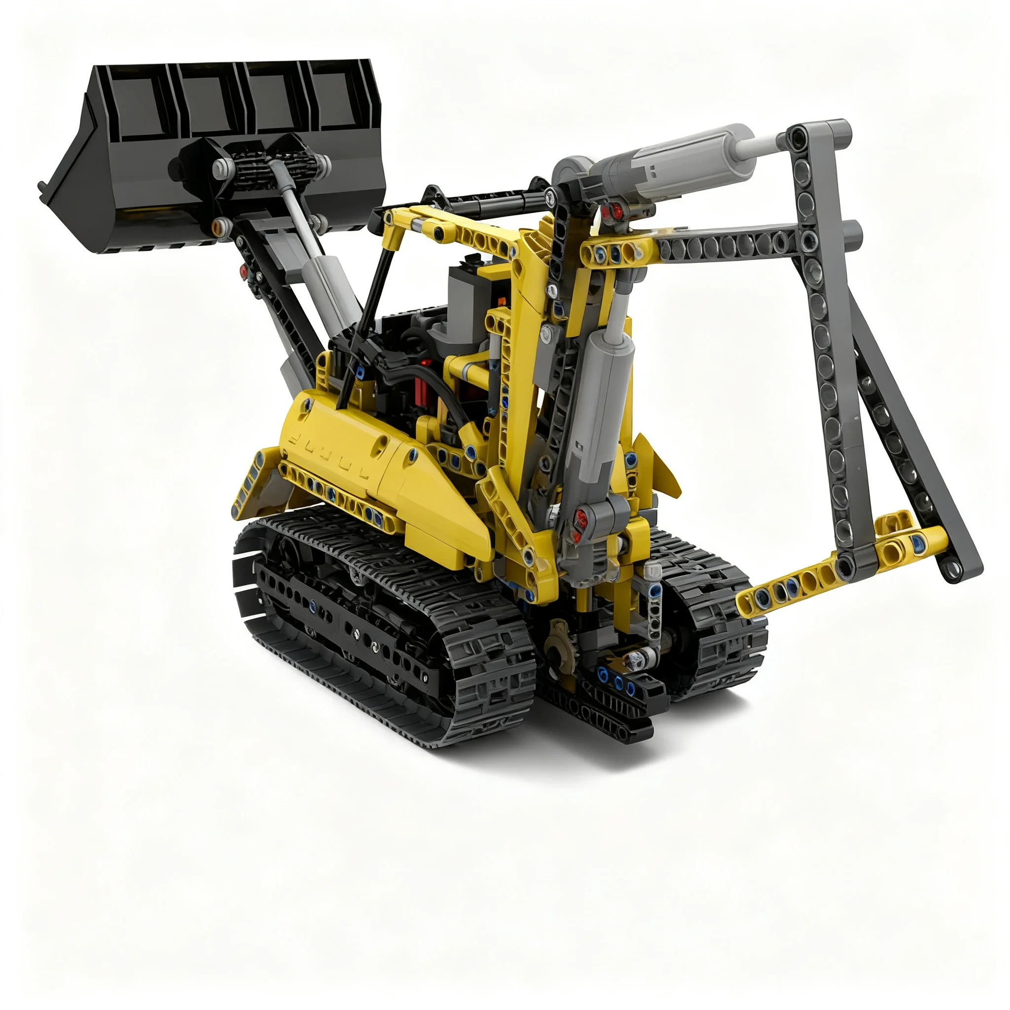 1023pcs MOC RC Tracked Backhoe Loader 8043 Alternate Technical Model Building Blocks Christmas Gifts Toys Education Display