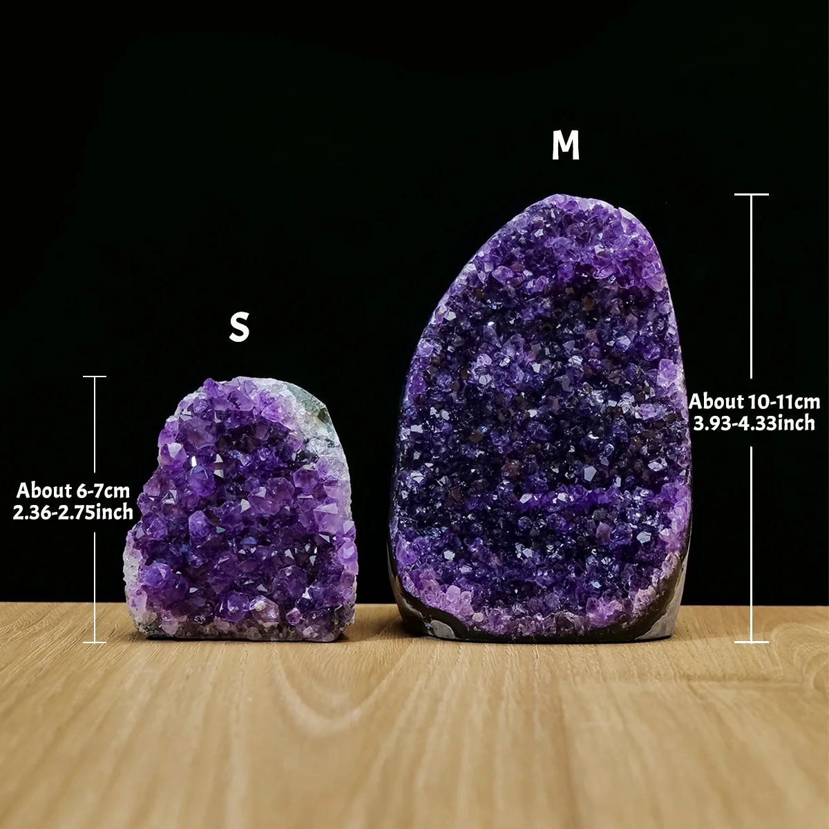 1pc Natural Polished Amethyst Cluster Ornament, Amethyst Geode Crystal Quartz, Living Room, Desktop & Entrance Decoration
