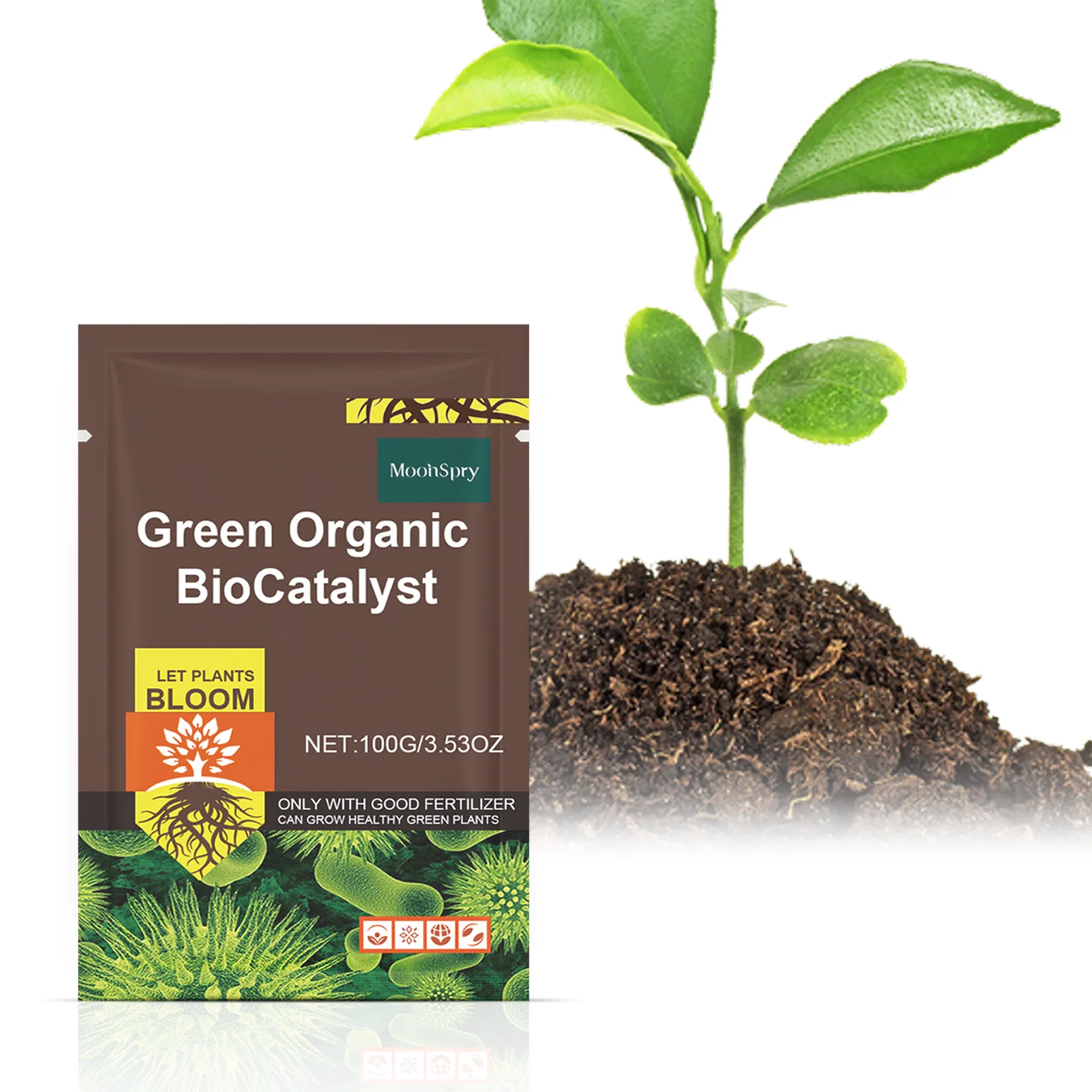 100g Plant Growth Enhancer Rooting Powder - Soil Activator & Nutrient-Rich Flower Fertilizer | Boosts Plant Hormone Function
