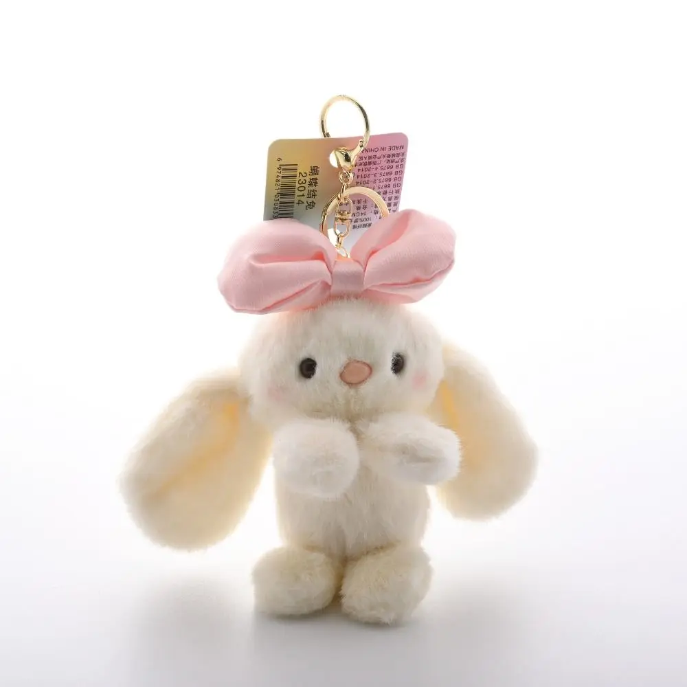 Birthday Present Cute Bow Rabbit Keychain Creative Soft Plush Toy Doll High Appearance Level Delicate Bag Pendant