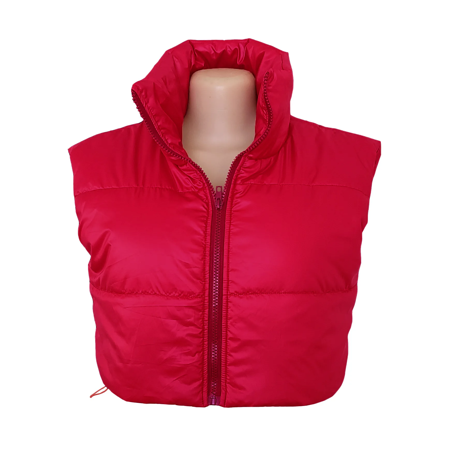 Winter White Red Vest Female Sleeveless Jackets For Women 2023 Zipper Puffer Jackets Fashion Yellow Black Quilted Coats