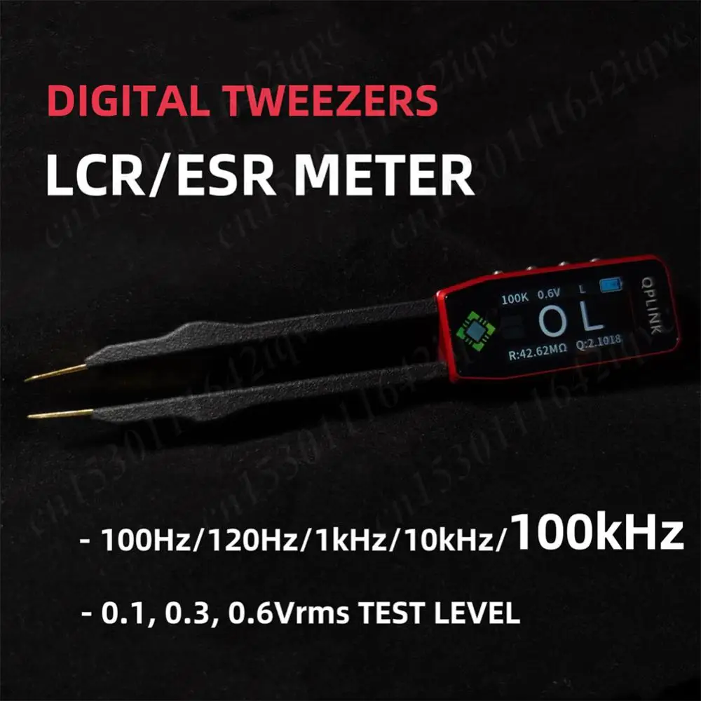 Smart Tweezer Auto Multimeter Tools 100kHz LCR Meter Tweezer Resistance Capacitance Inductance Continuity Test