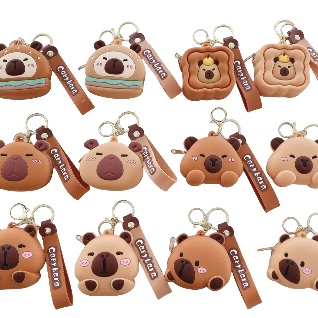 لطيف سيليكون كابيبارا محفظة المفاتيح محفظة سيليكون محفظة نسائية للعملات المعدنية لطيف كابيبارا محفظة نسائية للعملات المعدنية لتخزين الهدايا للأطفال