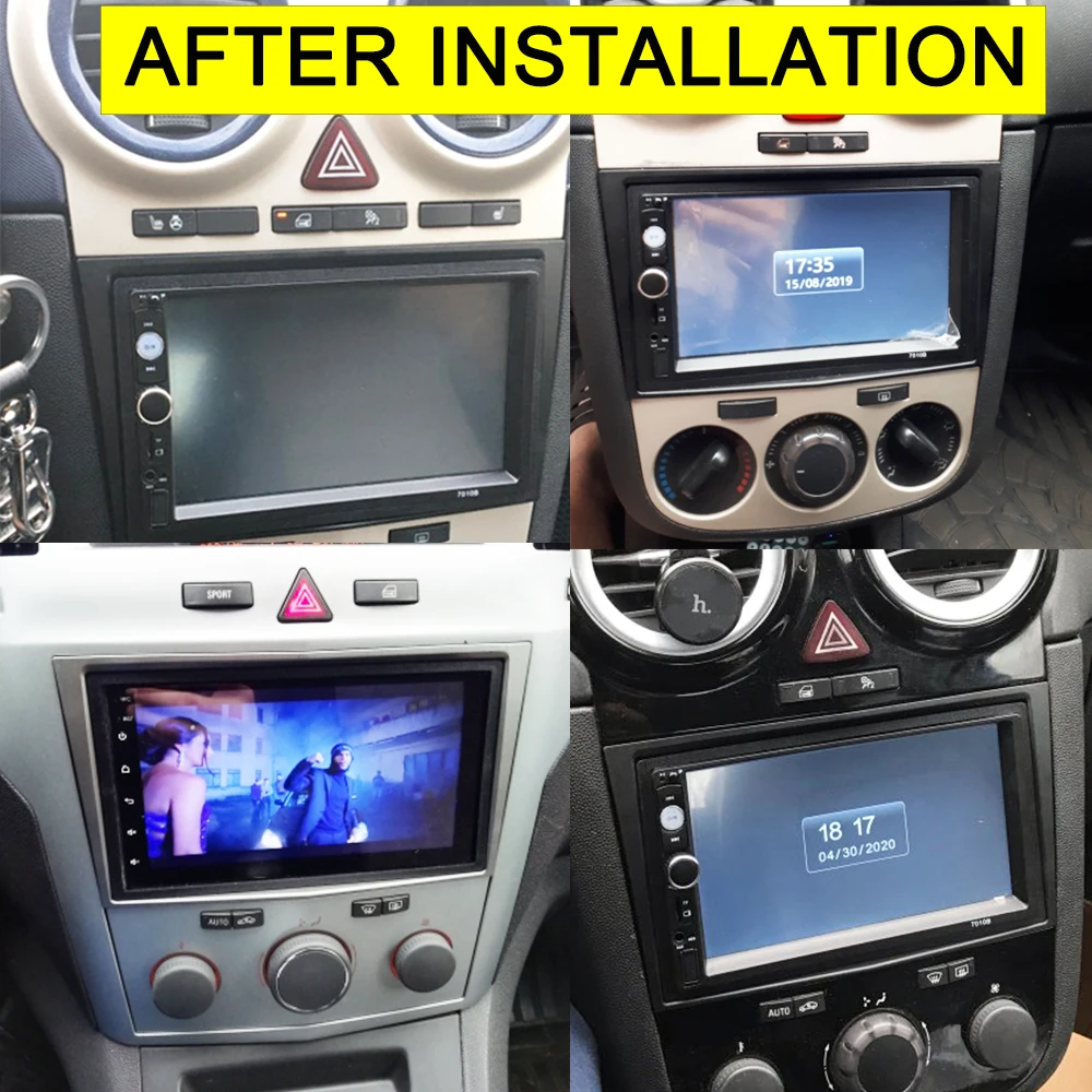 Double Din Radio Fascia for Opel Astra Antara Corsa Zafira Stereo Panel Dash Installation Trim Kit Face Plate Dashboard Bezel