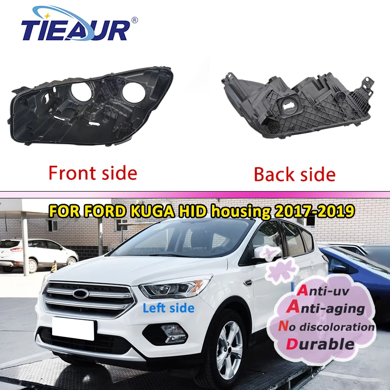 

Automobile Left Right Headlamp Headlight Housing Base For Ford Kuga 2017 2018 2019 Xenon HID Lampshade Lens Lamp Back Cover