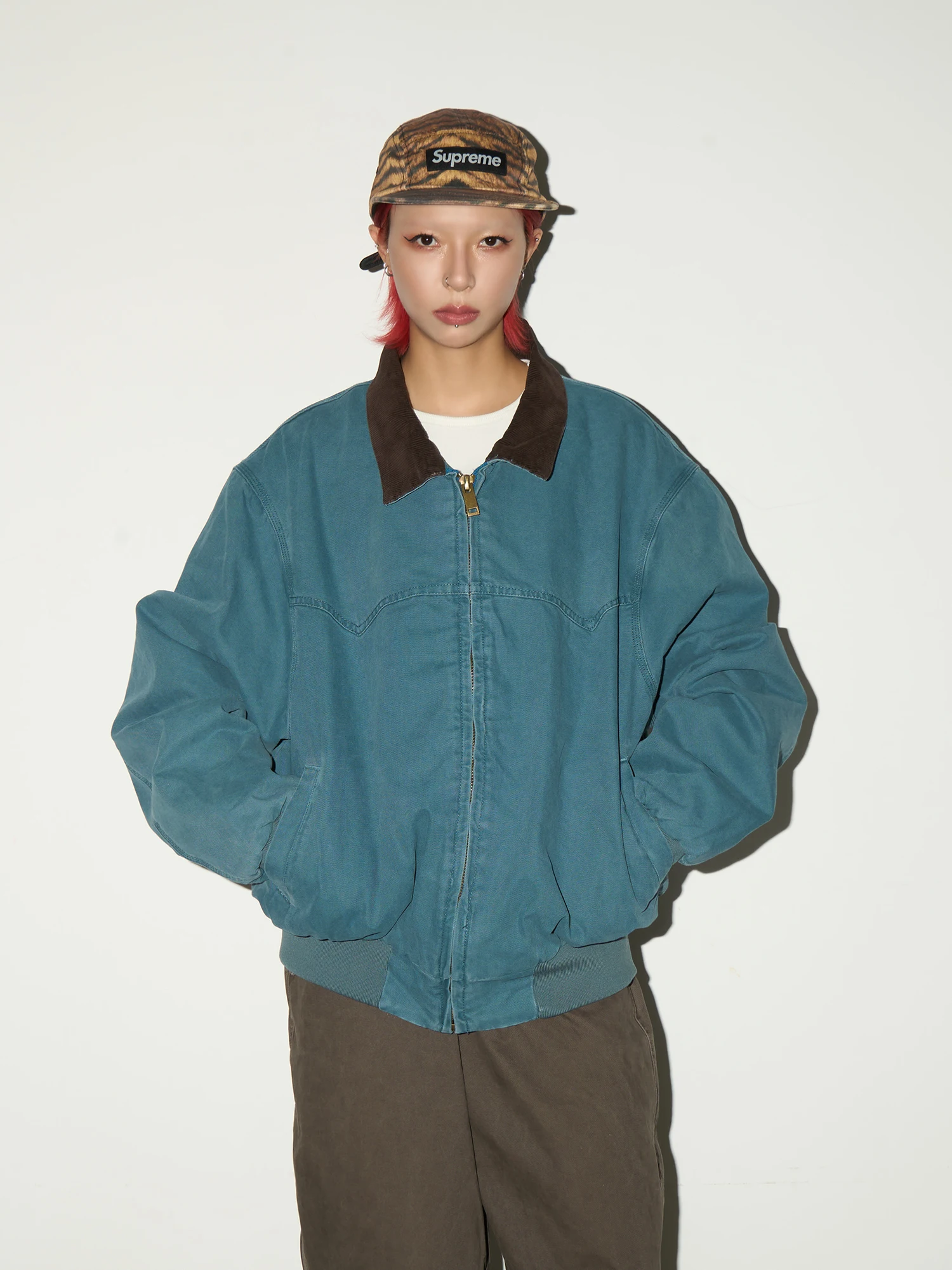 

MICHINNYON Детройт, простое лоскутное рабочее пальто в стиле ретро с воротником-стойкой, свободное дюбето, мужское прямое длинное пальто-труба