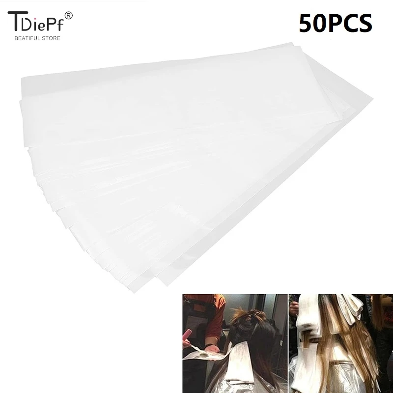 

50PCS/Pack Hair Dye Paper Reusable Highlight Dyeing Coloring Separating Sheet Foil Paper For Wicks Hairdresser Salon Barber Tool