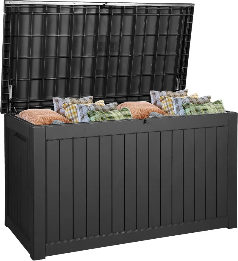 DWVO-Extra Large Outdoor Storage Box para ferramentas de jardinagem, piscina flutua, almofadas do pátio, impermeável Deck Box, XXL, 230 galões