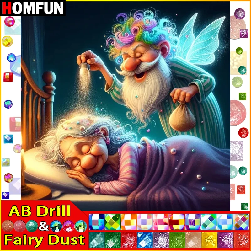 

HOMFUN сказочная пыль AB Алмазная вышивка "Портрет женщина мужчина" узор DIY 5D алмазная живопись рукоделие полная дрель живопись
