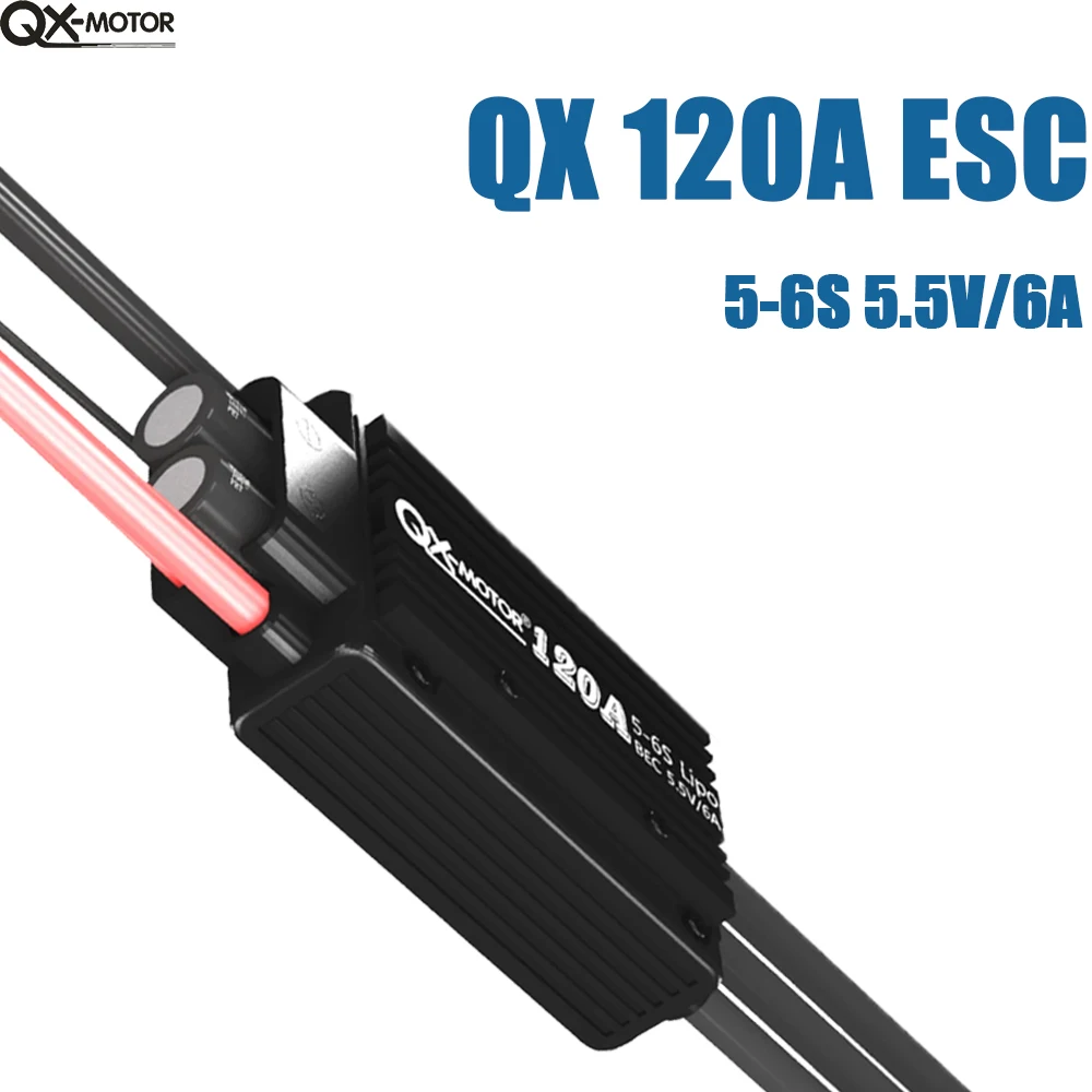 QX-Motor Lite-32 120A ESC 5-6S Electronic  5.5V 6A BEC For Fixed Wing Aircraft Helicopters 80mm EDF