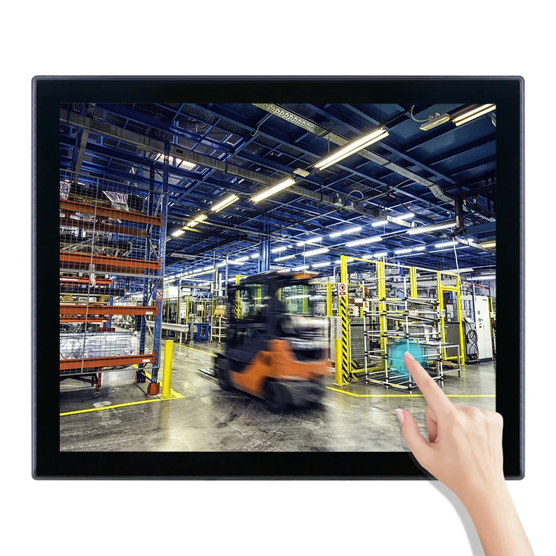 15 Inch in Wall Lcd Capacitive Touch Screen Industrial  Black for Business Ce OEM Metal Case + Toughened Glass Panel 16:9