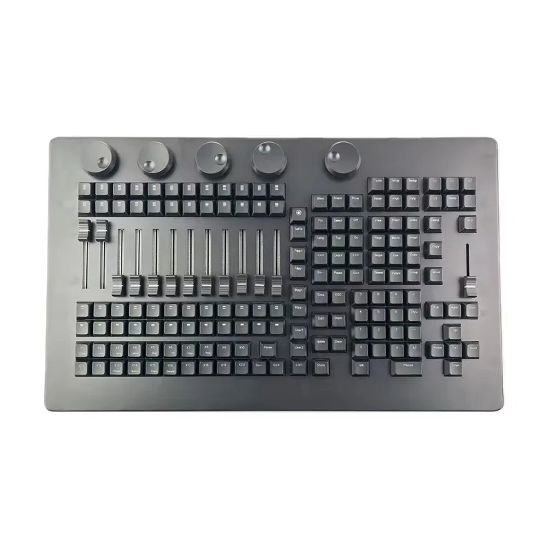 

144-Button MIDI Console with 8 Rotaries 11 Faders Fresnel Lights Multifunction MIDI Mixer Controller