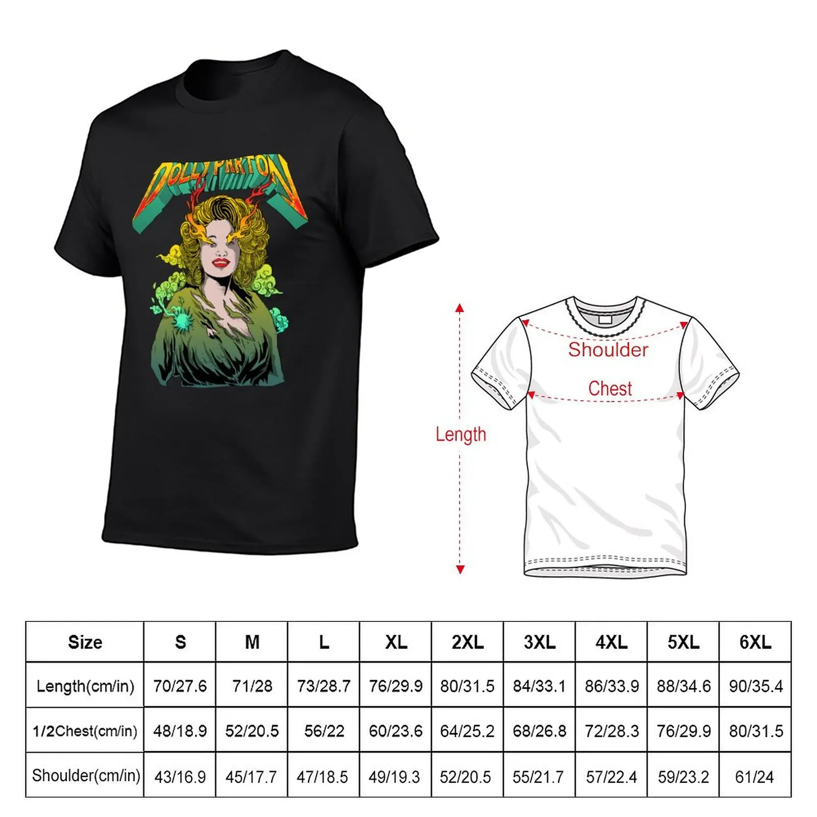 New saint dolly parton T-Shirt anime graphics t shirt graphic t shirt workout shirts for men