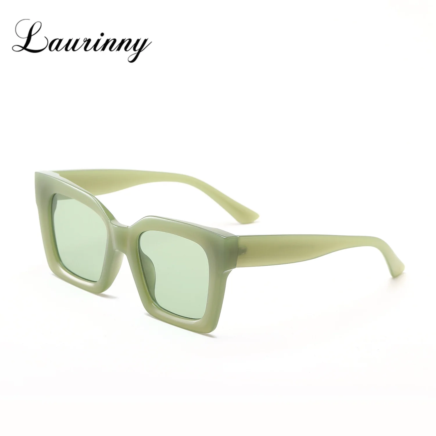 Trendy Green Oversized Square Women Sunglasses 2022 Brand Retro Big Cat Eye Rectangle tortoiseshell Men Shades Sun Glasses UV400