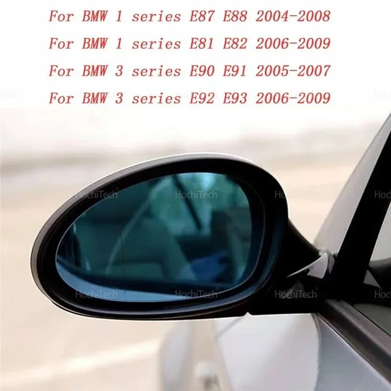 Carbon Fiber Rearview E90 Mirror Cap Wing Side Mirror Cover for BMW 1 3 Series E81 E82 E87 E88 E90 E91 E92 E93 Gloss Balck