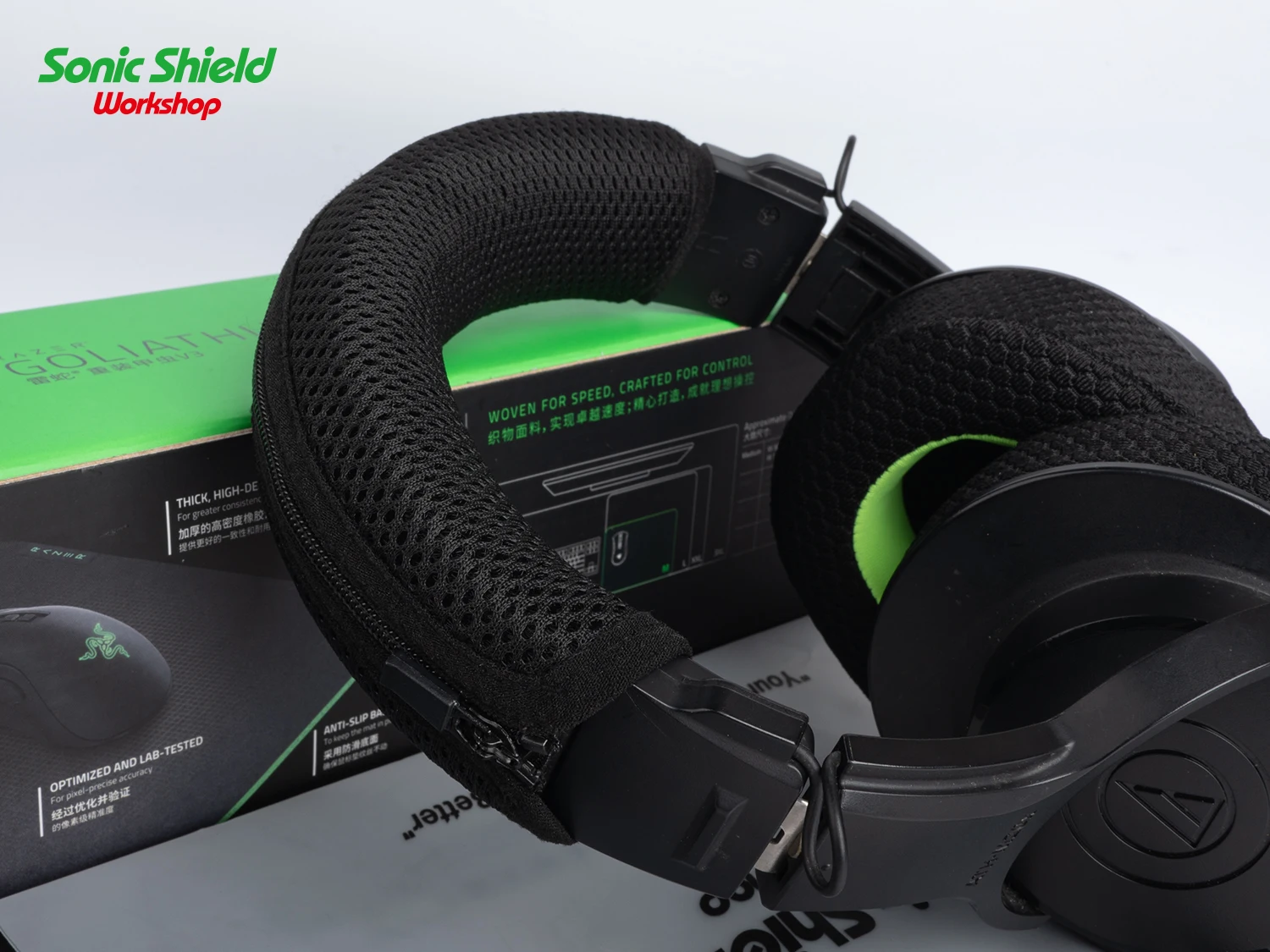 Ohrpolster für Audio-Technica ATH-MSR7b M10X/M20X/M30X/M40X/M50X/PRO5v Lammfell-Ohrpolster Kopfhörer Memory-Schaum-Abdeckungen Handgefertigt – Detail 14