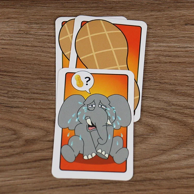 Elephant and Peanut Cards Magic Tricks Vanishing/Disappearing Card Close Up Street Magic Props Illusion Fun Accessories Magician