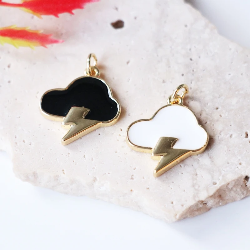 

10pcs Cute Enamel Cloud Rainbow Charm Pendants for DIY Bracelet Necklace Earrings Jewelry Making Accessories Handmade Craft