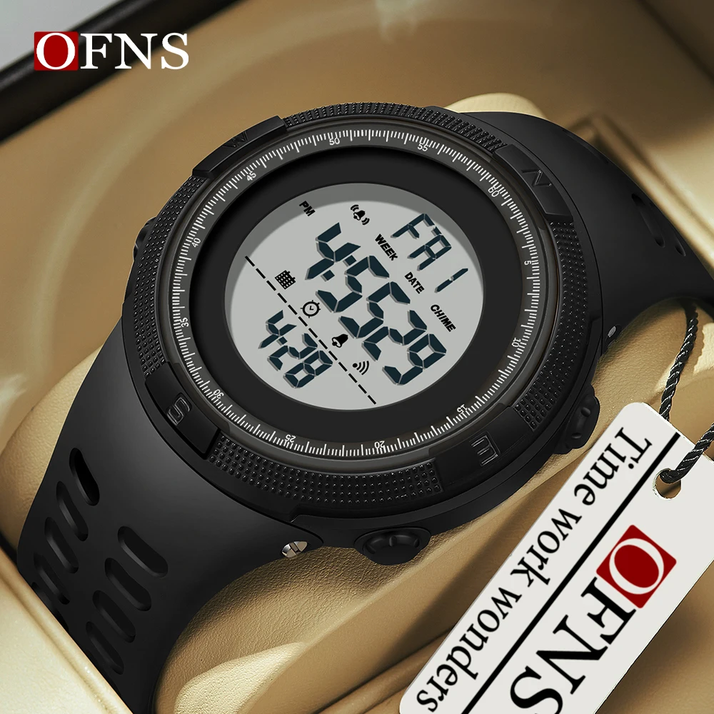 OFNS 2003 Men's Digital Electronic Watch Sports Multi functional Waterproof LED Calendar Simplified Student Electronic Watch