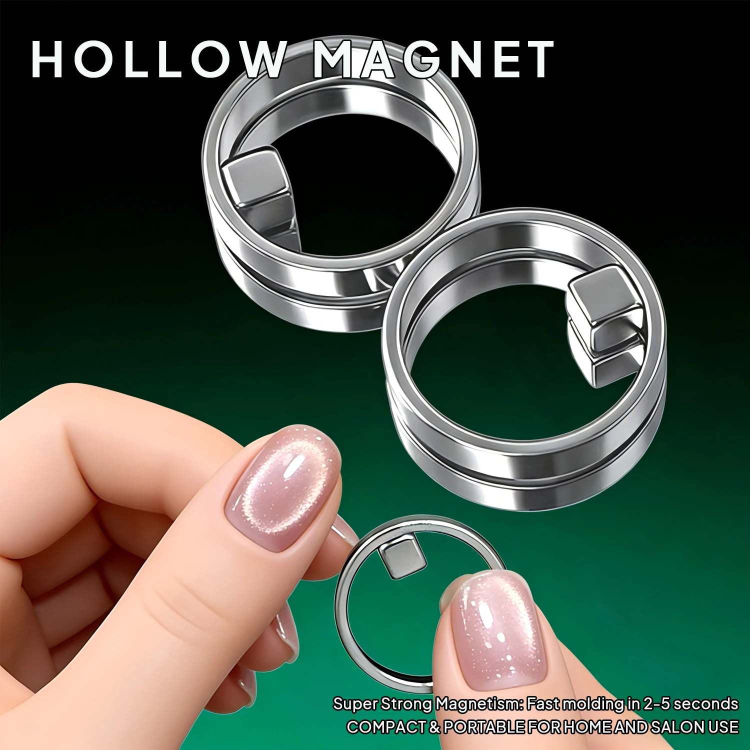 Hollow Circle Cat Eye Magnet For Nails Strong Magnetic Nail Art Tool Create Stunning Cat Eye Effect Beginner Friendly DIY 1pc