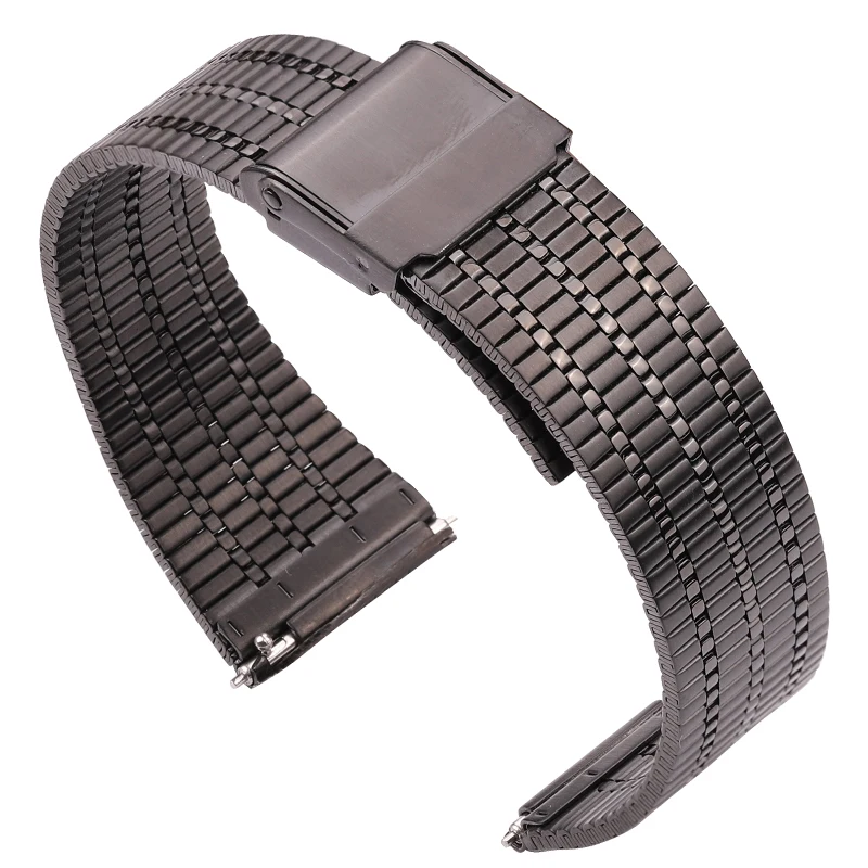 Stainless Steel Watch Bracelet Band 20mm 22mm Thin Breathable Women Men Strap Quick Release Spring Bar Watchband