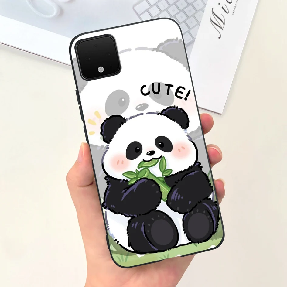 For Google Pixel 4 XL Case New Fashion Cartoon Flower Square Silicone Phone Back Cover For Google Pixel XL4 G020P Pixel4XL Funda