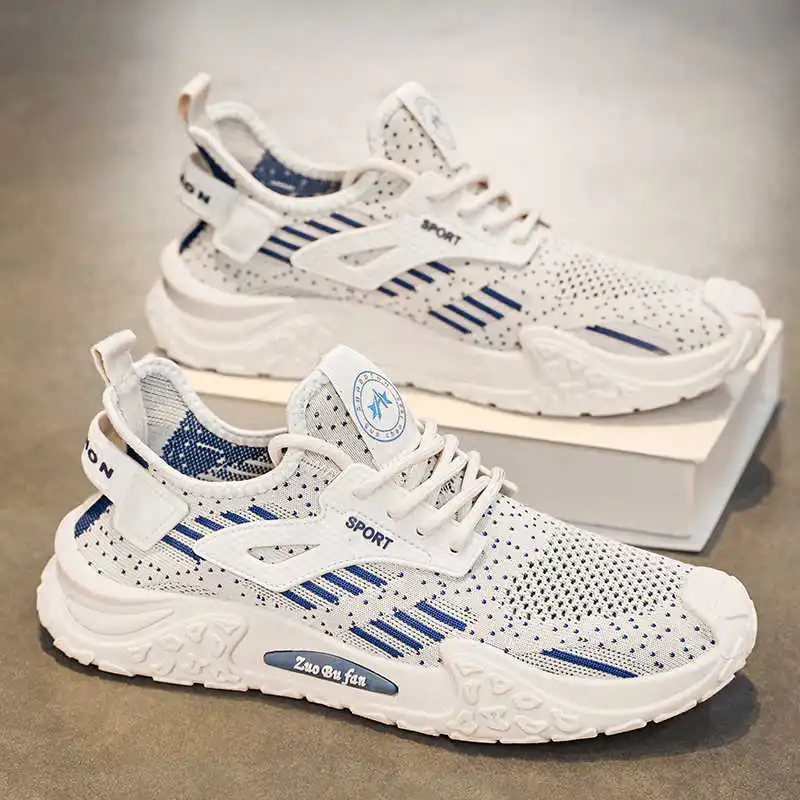 

Normal Leather Thick-heeled Shoes Transparent Training Novelty Products Sneakers Men's White Sports Best-selling Comfort