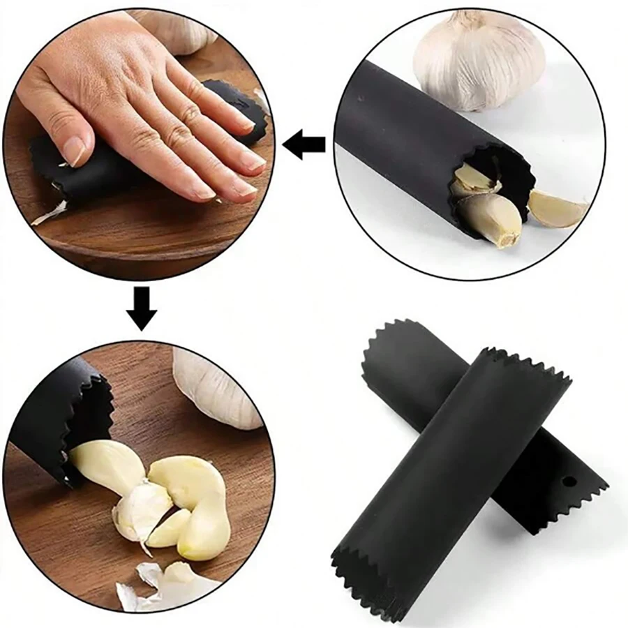 1PC/2PCS household silicone garlic peeler Practical multi-functional garlic peeler tube Creative kitchen garlic peeler gadget