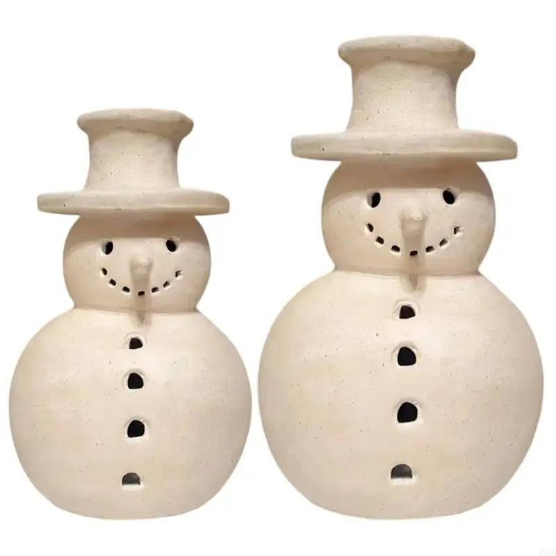 أنيقة الراتنج ثلج عيد الميلاد الديكور الرجعية عطلة زخرفة لرف الطاولة الشتاء حزب المنزل لهجة P9YB #1