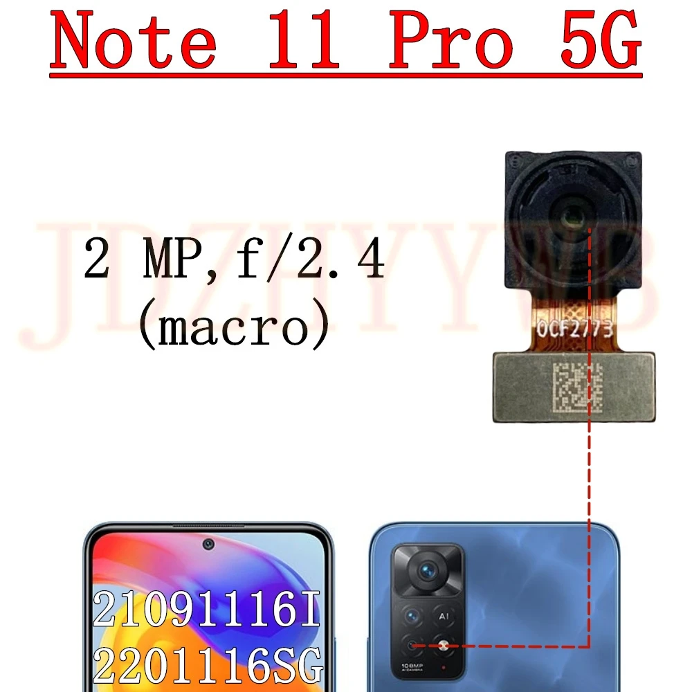 Rear Front Camera For Xiaomi Redmi Note 11 Pro 5G Frontal Selfie Facing Main Wide Back Camera Module Flex Cable