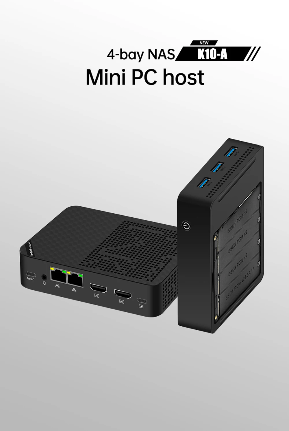 

Palm Mini PC Intel Quad Core N150 2xHD Type-C Dual 2.5G LAN Nics 4xNVMe SSD Домашний карманный компьютер Windows 11 3xUSB3.2 WiFi6 BT5.2