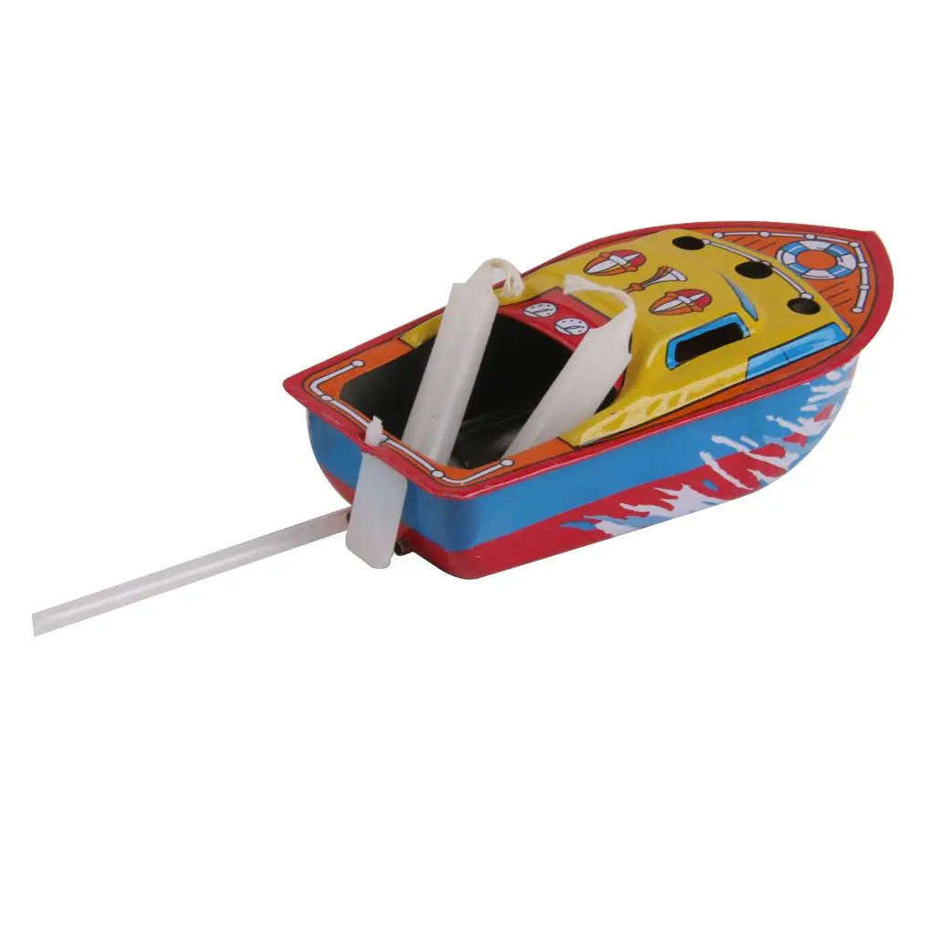 1Pc Collectible Candle Powered Steam Boat Tin Toy Vintage Style Floating POP POP Boat Water Toy Kids Children Novelty Gift