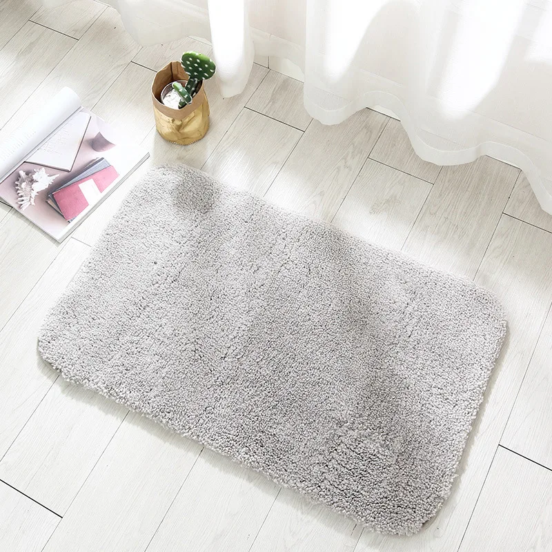 

Thiened Plu Home Use Mat Kitchen Batoom Door Mat Anti Slip Absorbent Floor Mat Simple Sle Mixed Fabric hine Knitted