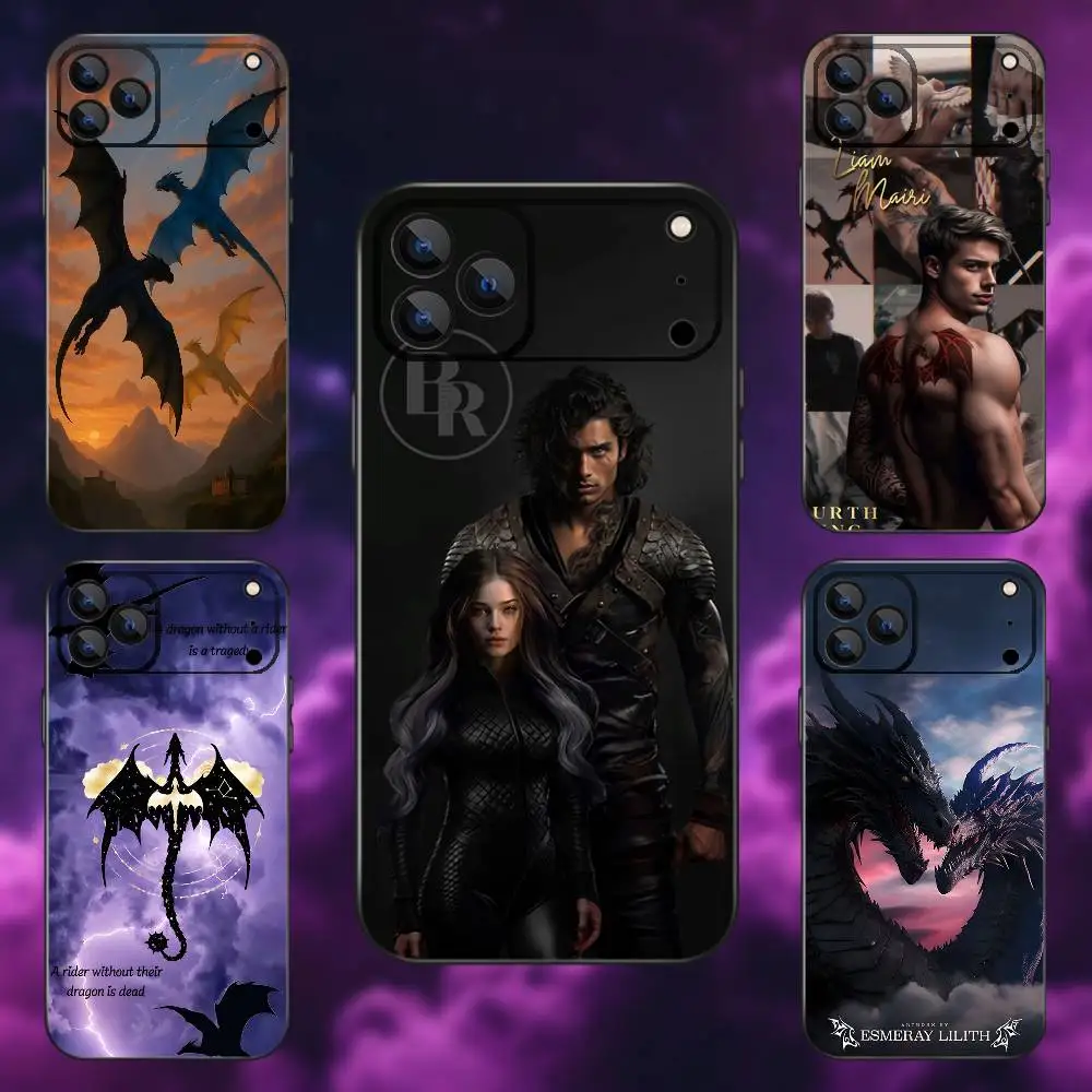 

F-Fourth Wing Phone Case For iPhone 17,16,15,14,13,12,Pro,Max,Plus,E,SE4,Air,Mini Black Soft Box