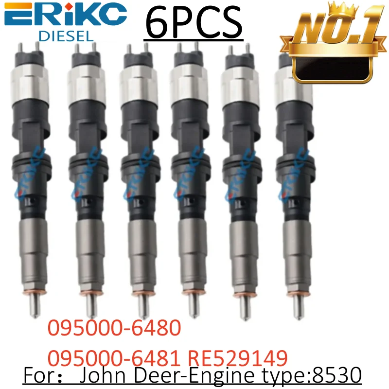 

095000-6481 Diesel Fuel Injector 095000-6480 Common Rail Nozzle For John Deer RE529149 RE546776 RE528407 SE501947 6PCS