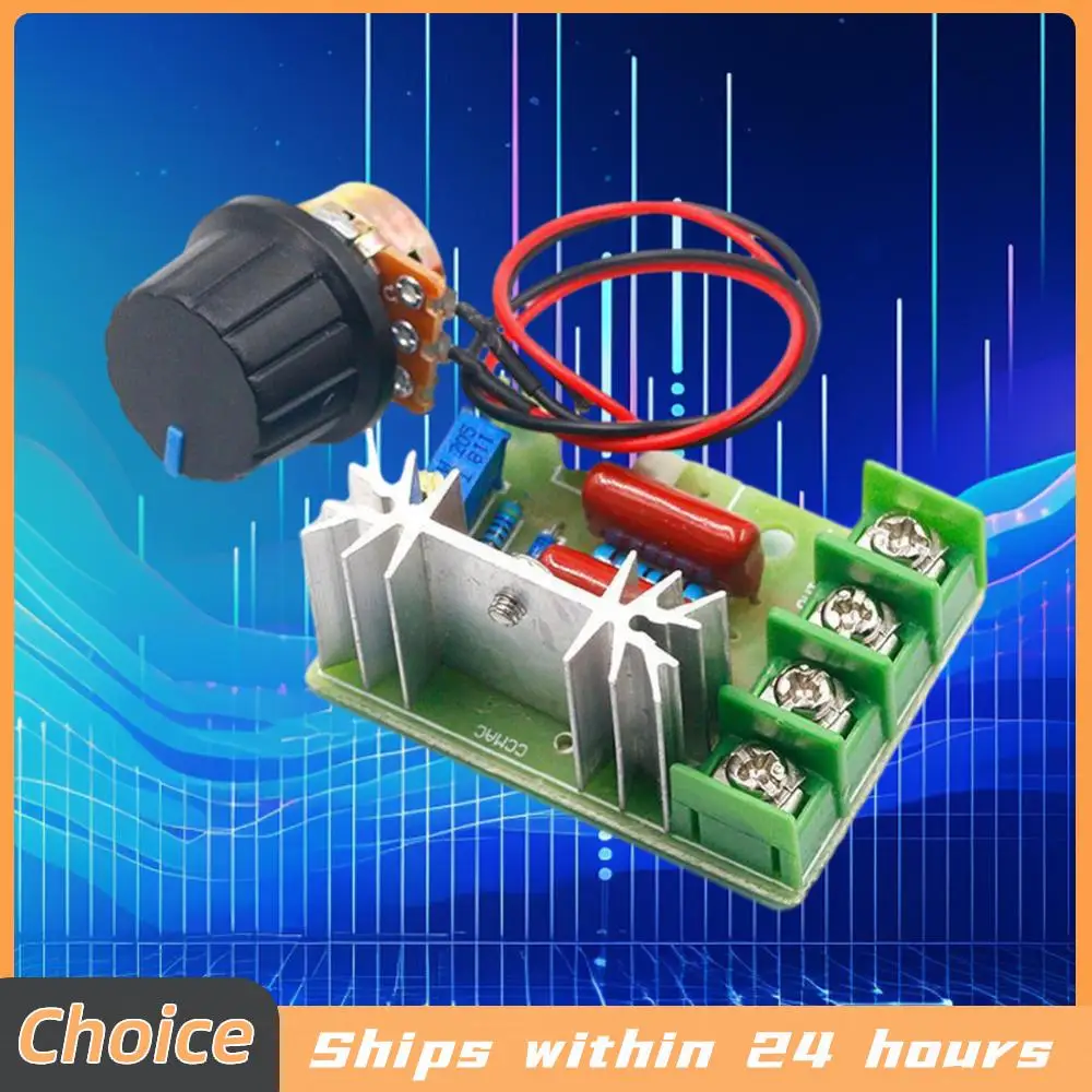 AC 220V 2000W SCR Elektronischer Spannungsregler Dimmer Geschwindigkeitsregler Thermostat mit Einstellbarem Steuerknopf