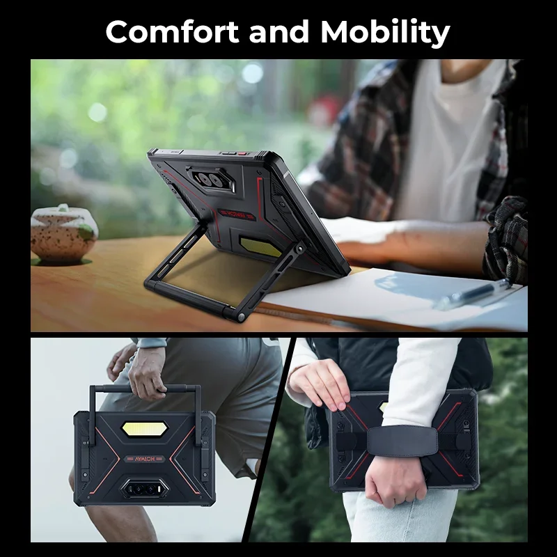 HOTWAV R9 Plus Rugged Tablet Octa-Core 11" 2K Display 8GB RAM 512GB ROM Smart Pad 10080mAh 64MP Face ID Tablets PC Android 14