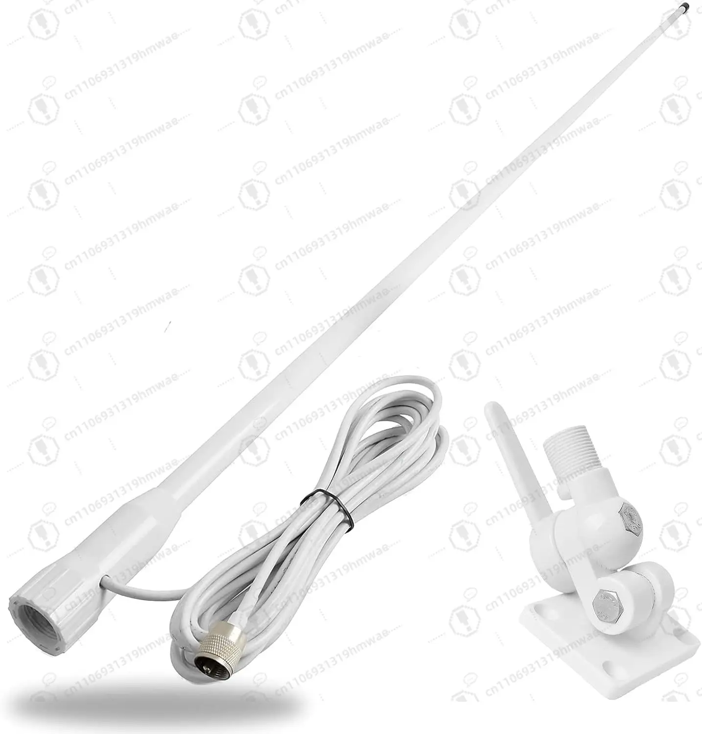 

Fiberglass Marine Antenna VHF 156-163Mhz 43Inches Boat Antenna with Adjustable Bracket RG58 for most of marine radio transceiver