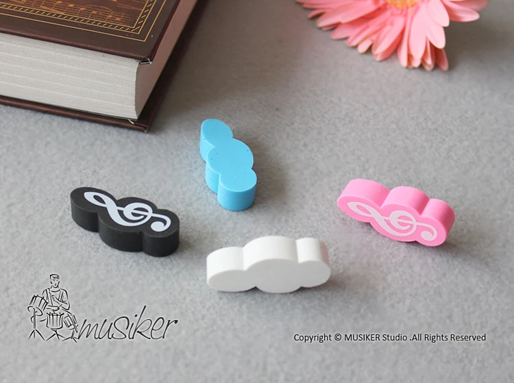 Musical Notes Pencil Erasers For Kids Clef Eraser Student Prizes Music Stationery Gifts Daily School Supplies Cute Eraser Rubber