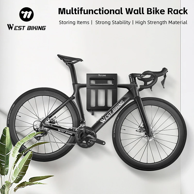 WEST BIKING Multifunctional Wall Bike Rack Durable Bicycle Indoor Parking Stand Maintenance Workstand MTB Road Bike Accessories