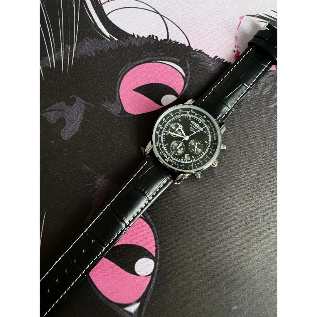 ساعة مصممة جديدة بسيطة كاجوال فاخرة للتاريخ ساعة رجالية طبعة تذكارية ساعة كوارتز للأعمال الرجعية