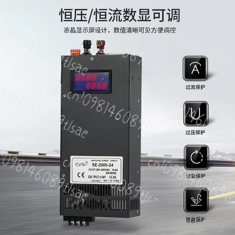 2000W Power Supply with 150A-120A Current Adjustable 12V-110V Voltage CC/CV Display 0-10V Extra for Electronics Lab Equipment G