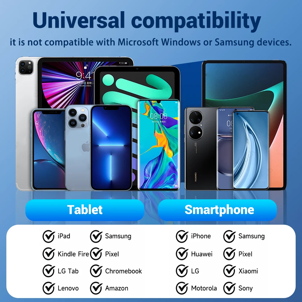 Penna stilo universale con display digitale a LED per Android IOS Windows Touch Pen per Samsung Huawei Phone Xiaomi Tablet Pen