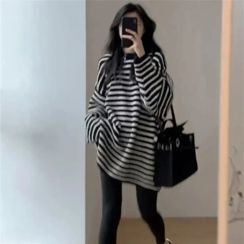 Round O Neck Knitted Sweaters for Women Korean Style Female Pullover Long Sleeve Trend On Promotion Attractive Clothes Thermal