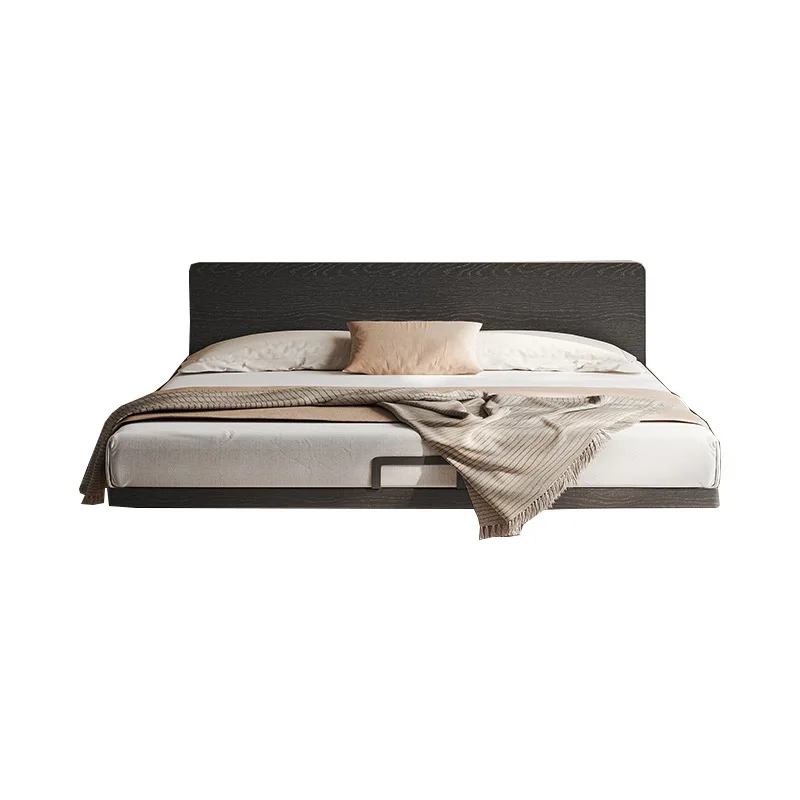 

Ultra-thin bedside solid wood bed, small apartment row skeleton suspended bed double bed