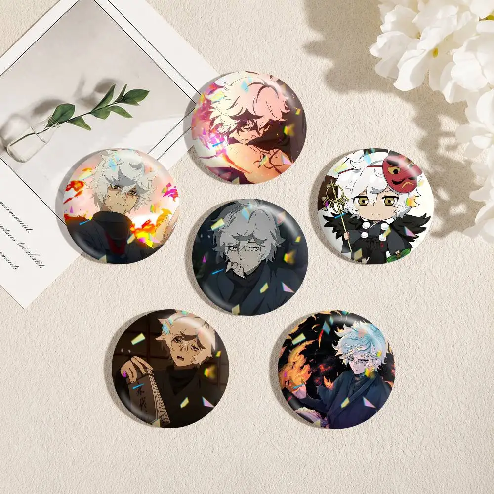Anime Hells Paradise Gabimaru 25 32 44 58 75mm Badges Personalized Round Brooches Pins Accessory Gift