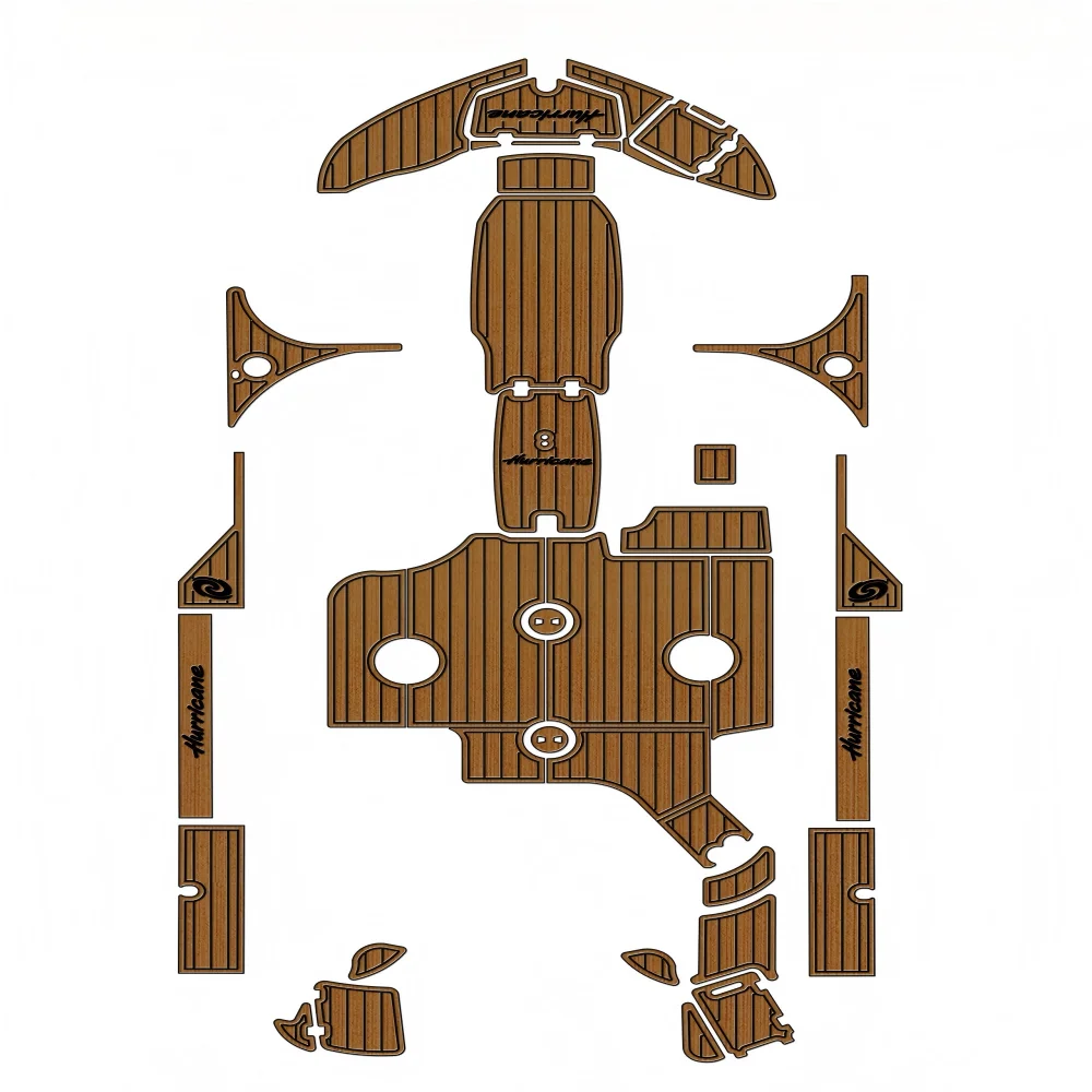 

STLF 2017 Hurricane SunDeck 2200 Swim Platform Cockpit Pad Boat EVA Foam Teak Deck Floor Mat SeaDek Gatorstep Style Self Adhesiv