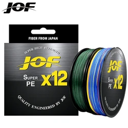 JOF X9/X12 500M 300M pleciona żyłka 9/12 nici MultiColor Multifilament słonowodne PE Line 20 24 35 40 50 65 80LB