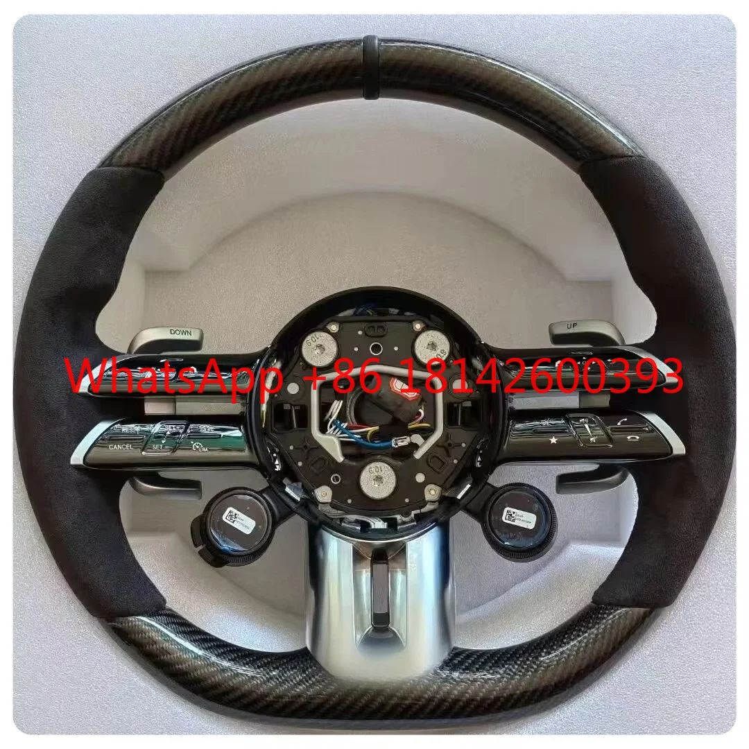 Custom Racing LED Carbon Fiber Steering Wheel Sport Interior Fit W218 W205 W213 W253 GLE CLA C E G Class