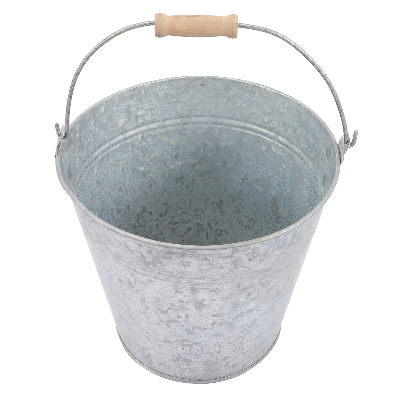 

Ashtray Stainless Steel Bucket Vintage Vase Decor Galvanized Indoor Iron Buckets with Handles